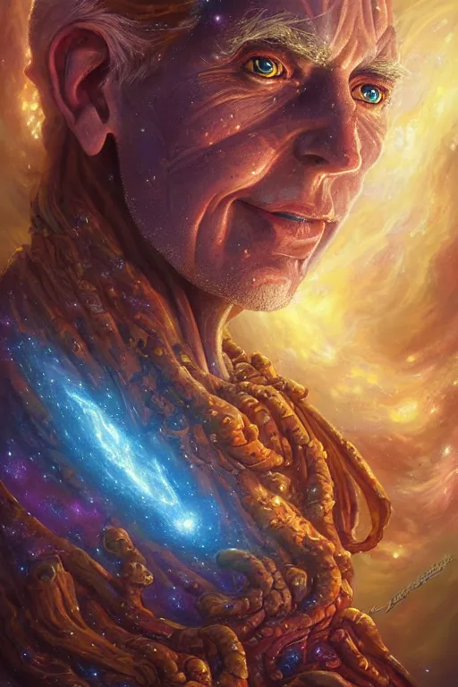 Image similar to beautiful oil painting with high detail of a wise Space ent made of stars and plasma, hybrid from dungeons and dragons and art direction by James Cameron ;by artgerm; wayne reynolds art station; cinematic quality character render; low angle; ultra high quality model; production quality cinema model;