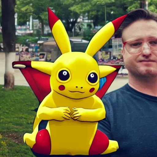 Image similar to Pickachu as a real person