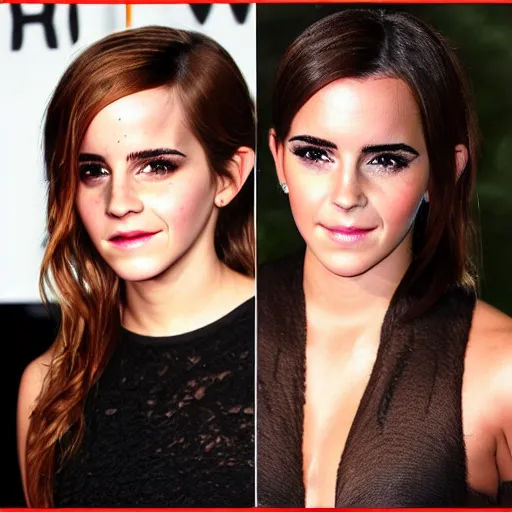 Image similar to emma watson mixed with kim kardashian