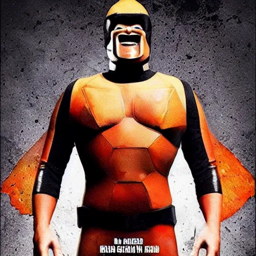 Image similar to “ dorito man : the movie poster, hyperrealistic ”