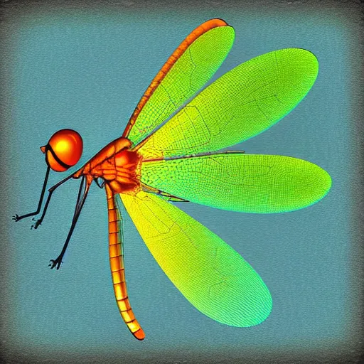 Image similar to synthetic dragonfly digital art