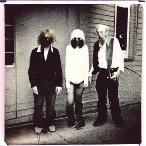 Image similar to found polaroid photo of trash humpers