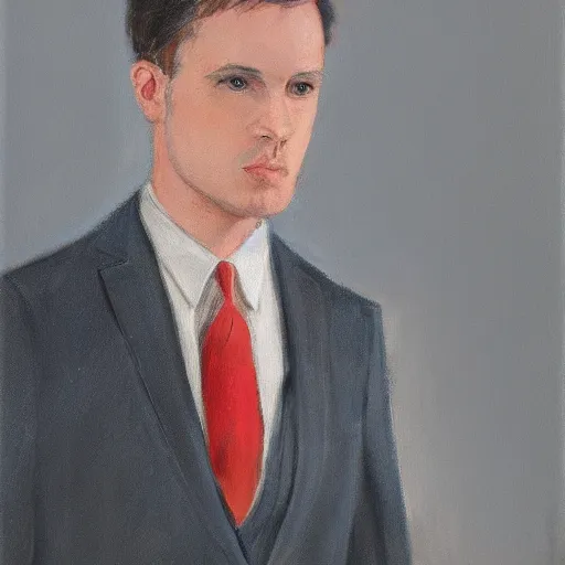 Image similar to a man in a suit, portrait, realistic