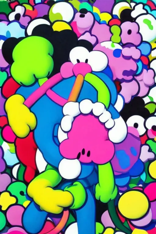 Prompt: beautiful kaws artwork