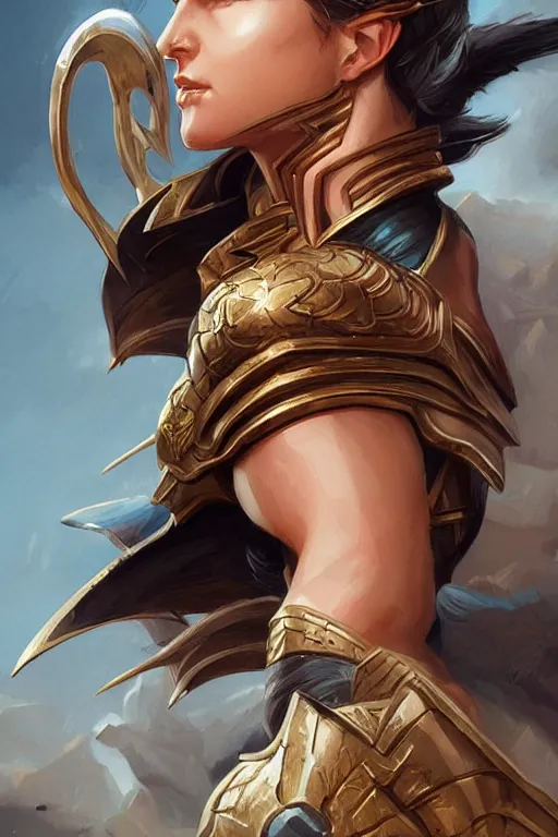 Image similar to amazon valkyrie athena, d & d, fantasy, portrait, highly detailed, headshot, digital painting, trending on artstation, concept art, sharp focus, illustration, art by artgerm and greg rutkowski and magali villeneuve