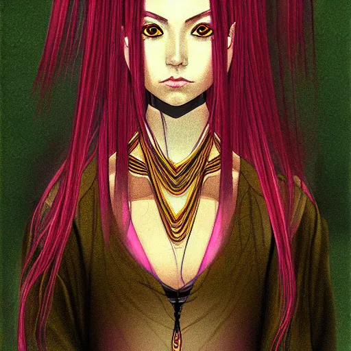 Image similar to Onimusha Ophelia, portrait, illustration