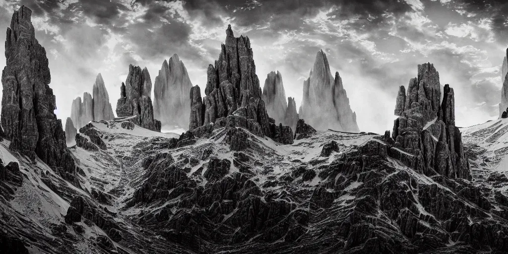 Image similar to photography of witch burning, dolomites in the background, occult signs, witch burning, pyre, solstice fire, alp, dolomites, alpine, detailed intricate insanely detailed octane render, 8k artistic 1920s photography, photorealistic, black and white, chiaroscuro, hd, by David Cronenberg, Raphael, Caravaggio