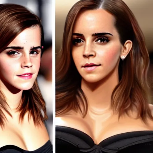 Image similar to emma watson mixed with kim kardashian