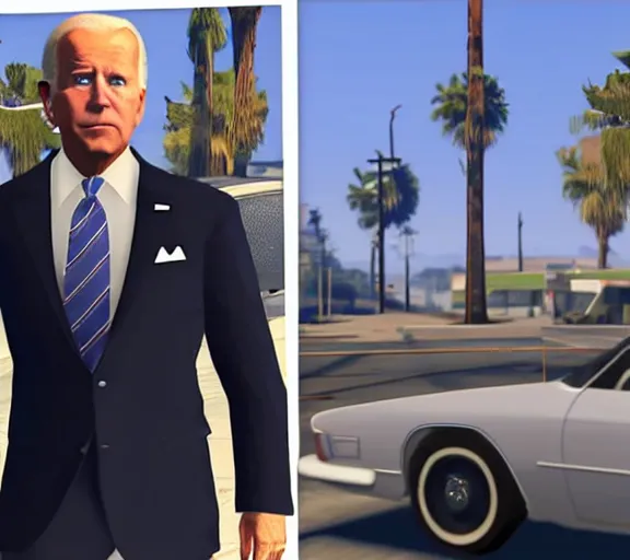 Image similar to joe biden in gta v