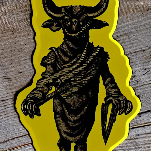 Image similar to a sticker of moloch