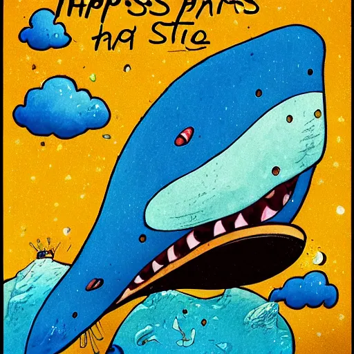 Image similar to happiness in the belly of the space whale