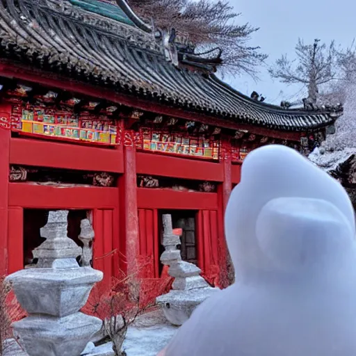 Image similar to Chinese ancient buildings is frozen