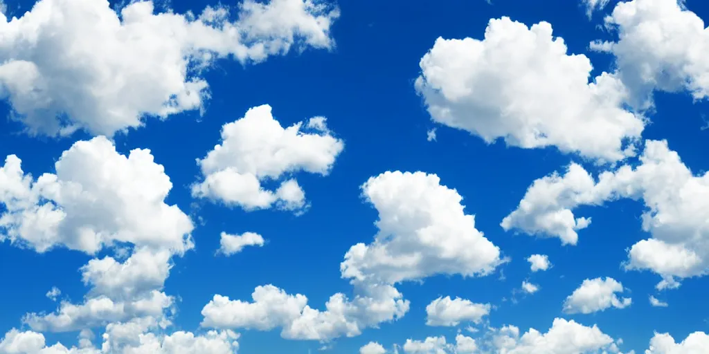 Image similar to puffy cloud seamless background on blue sky