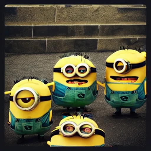 “minions laughing after burning down the Notre dame” | Stable Diffusion