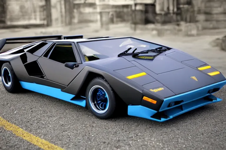 Image similar to wish. com version of a lamborghini countach