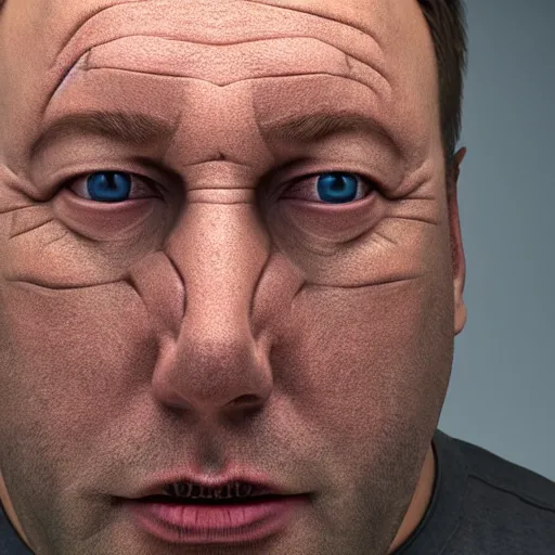 Prompt: hyperrealistic mixed media image of ( info wars alex jones ), frog face, stunning 3 d render inspired art by xiang duan and thomas eakes, perfect facial symmetry, hyper realistic texture, realistic, highly detailed attributes and atmosphere, dim volumetric cinematic lighting, 8 k octane detailed render, post - processing, masterpiece,