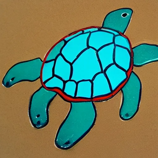 Image similar to teal turtle in water