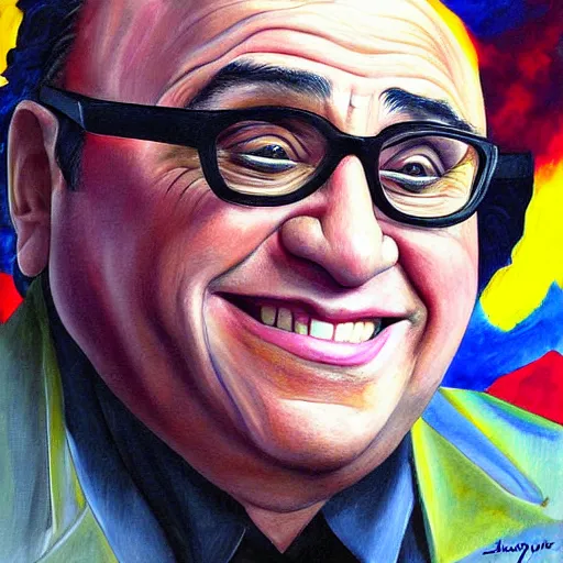 Image similar to Danny Devito painting by James-Jean-etherealianno