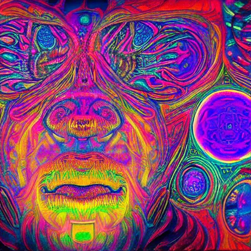 Prompt: psychedelic dmt trip, realism.
