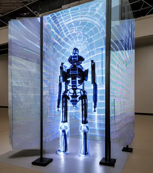 Image similar to x - ray mecha architecture installation, art exhibition, biennale, museum, vr, virtual