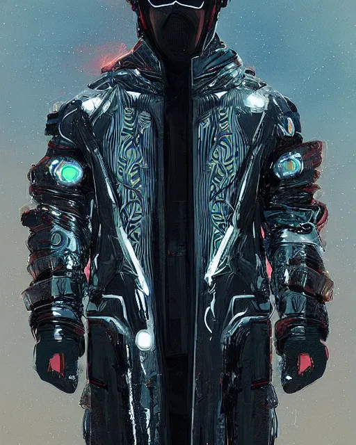 Image similar to detailed portrait atreides cyberpunk futuristic reflective coats decorated with traditional dune ornaments by ismail inceoglu dra