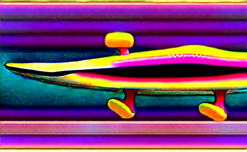 Image similar to flying skate boards by shusei nagaoka, kaws, david rudnick, airbrush on canvas, pastell colours, cell shaded!!!, 8 k