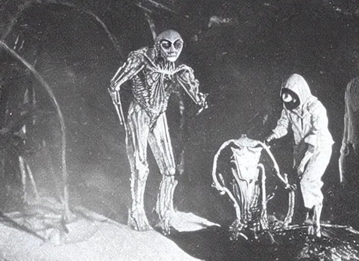 Prompt: scene from the 1 9 1 2 science fiction film et the extra - terrestrial