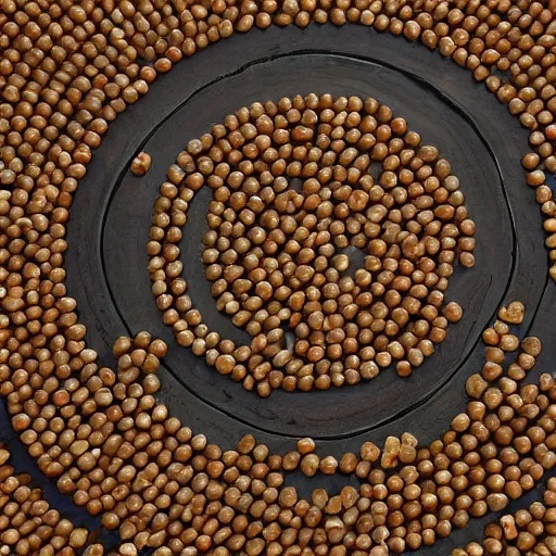 Image similar to solar system made of beans, 8k, nasa photo, award winning