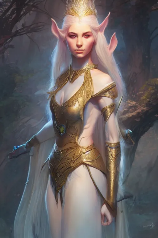 Image similar to beautiful elven princess, accurate anatomy, only two hands, highly detailed, digital painting, artstation, concept art, smooth, sharp focus, illustration, Unreal Engine 5, 8K, art by ross tran and greg rutkowski and John Singer Sargant