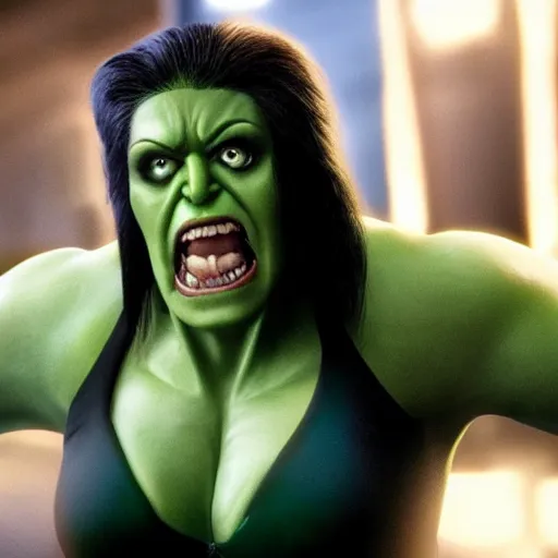 brie larson as she - hulk, movie still, Stable Diffusion