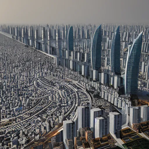 Image similar to future Chinese city ,sharp focus , wideshot