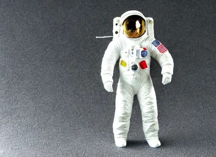 Prompt: Fine Image on the store website, eBay, Full body, 80mm resin figure of a detailed astronaut, Environmental light from the front