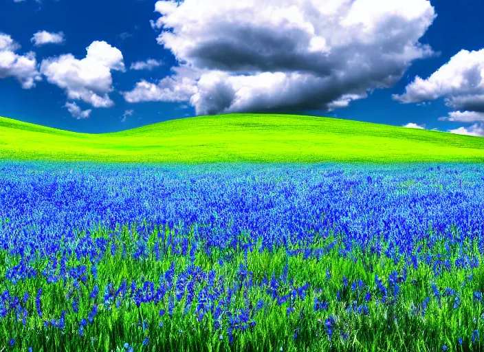 field blue flowers wallpaper