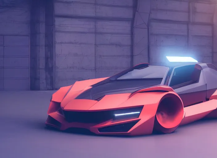 Prompt: cyberpunk concept inspired sports car, futuristic look, aerodynamic detailed body, highly detailed, photorealistic camera shot, bright studio setting, studio lighting, crisp quality and light reflections, unreal engine 5 quality render