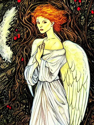 Prompt: angel by rebecca guay