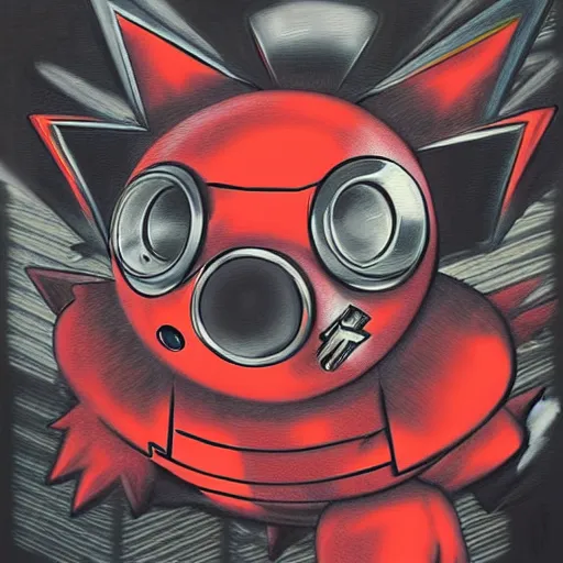 Prompt: soviet punk pokemon portrait airbrushed no blur 8 k, hip hop album cover art, conceptual mystery pokemon, intricate detailed painting, illustration sharp detail, manga 1 9 9 0