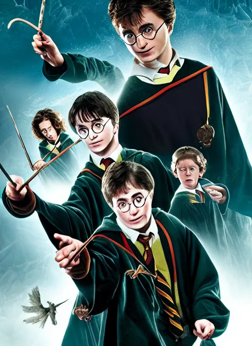 Image similar to harry Potter and the bitcoin wizard, movie poster