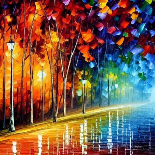 Prompt: A Landscape by Leonid Afremov