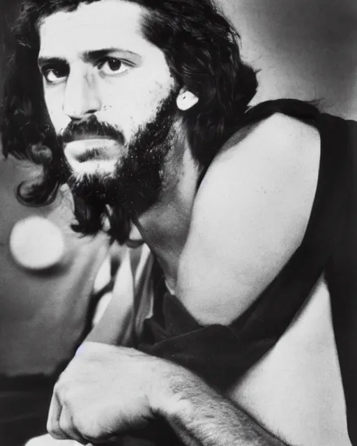 Image similar to Portrait of Larry Bird, Larry Bird as Che Guevara, Guerilla Heroica, Black and White, Photograph by Alberto Korda, inspiring, dignifying, national archives