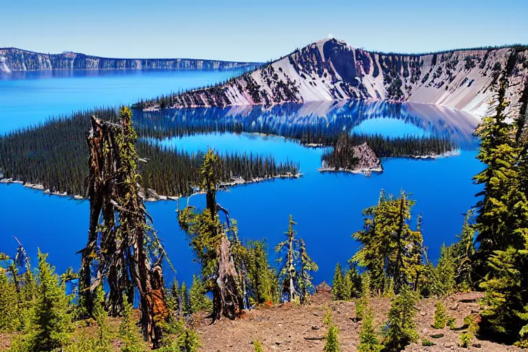 Image similar to crater lake, oregon, aerial view