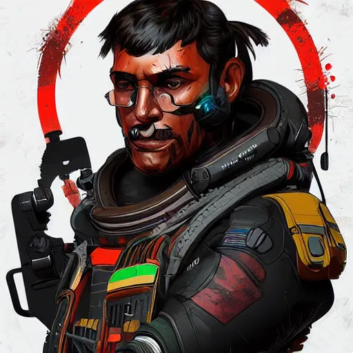 Image similar to bloodhound from apex legends, digital art, character design, masterpiece