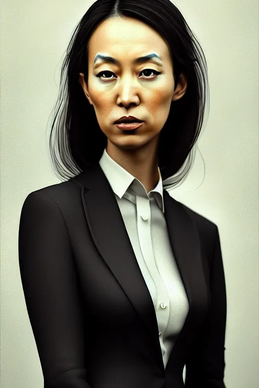 Prompt: epic professional digital art of a very attractive female asian lawyer wearing a woman's business suit,, painting, by leesha hannigan, iris van herpen, artstation, cgsociety, wlop, epic, much wow, much detail, gorgeous, detailed, cinematic, masterpiece