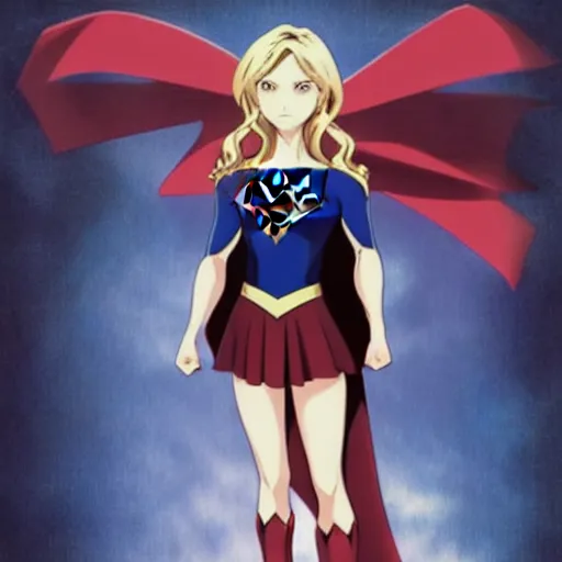 Prompt: “ supergirl, still from a 2 0 1 0 s anime, william - adolphe bouguereau ”