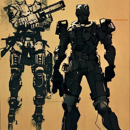 Prompt: mashup by yoji shinkawa