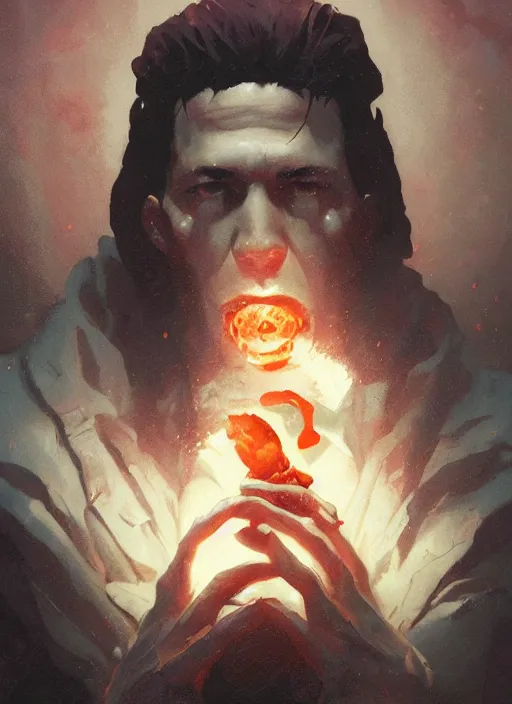 Prompt: highly detailed portrait of h p lovecraft eating shushi by greg rutkowski, mike mignola, tom bagshaw artgerm and ross tran, beautiful dramatic dark moody lighting, cinematic atmosphere, glossy magazine painting, global illumination, deep color, 8 k resolution, high details, flickr, dslr, artstation