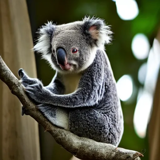 Image similar to ninja koala as a ninja, beautiful award winning professional creature profile photography