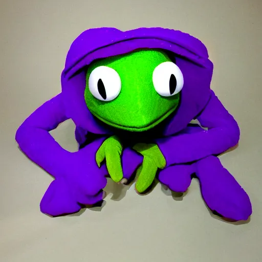 Image similar to giant kermit the frog beholder demon