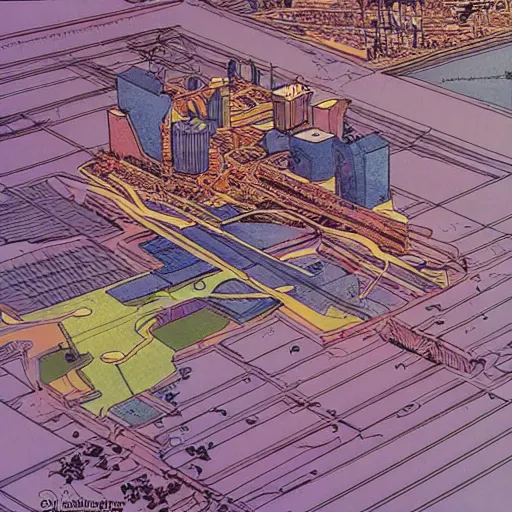 Image similar to The grand internet junction as imagined by Jodorowski and drawn by moebius, clean style, high-detail