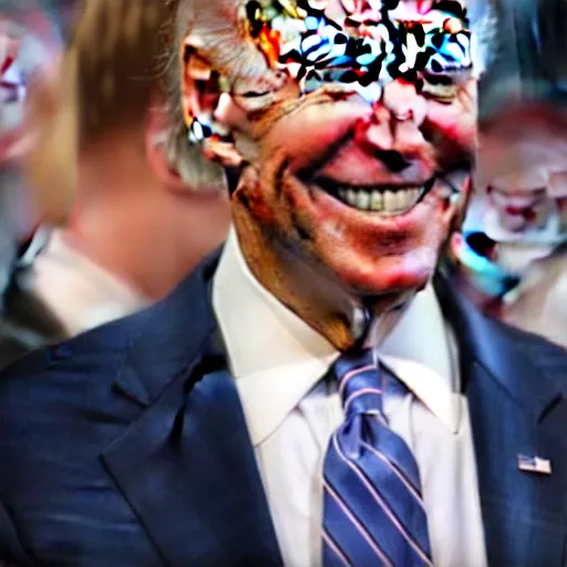 Image similar to joe biden with a red mohawk