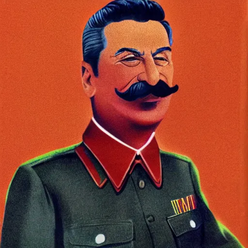 Image similar to stalin as a teletubby